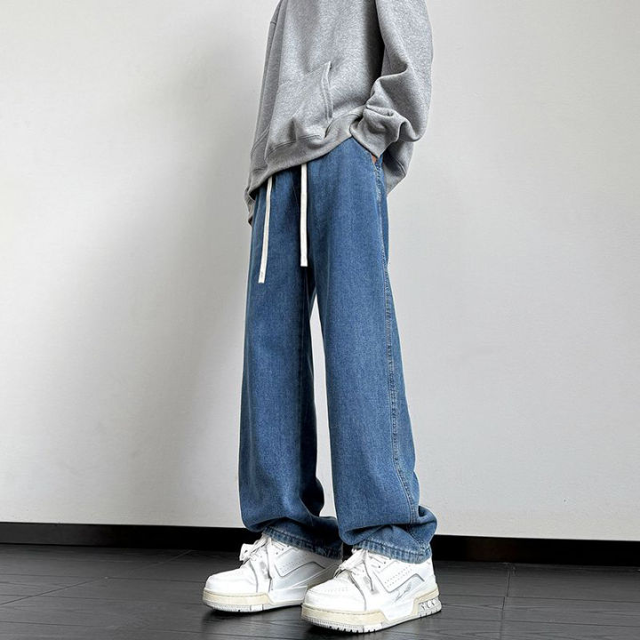 2025%20New%20Men%20Winter%20Casual%20Jeans%20Male%20Fashion%20Loose%20Straight%20Denim%20Pants%20Slim%20Fit%20Elastic%20Waist%20Faded%20Blue%20Light%20Gray%20Trousers%20-%20Image%203