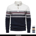 2023 New Autumn High Quality Zipper Pullers Men Warm Winter Cotton Sweaters for Men Ethnic Patterns Casual Mens Sweater. 