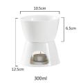 Ceramic Chocolate Cheese Fondue Pot Wax Melt Pot TeaLight Porcelain Melting Pot Home Cooking Kitchen Cookware. 