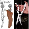 Ultra  Utility Scissors Stainless Steel Kitchen Scissors Chicken Bone Barbecue Scissors for Meat Fish Cutter Kitchen Tools. 