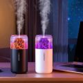 Mini Volcano Humidifier, USB Personal Desktop Humidifier for Car, Office, Bedroom etc. Auto Shut-Off, 2 Mist Modes, Super Quiet (White). 