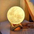 8 cm DIY Planet Lamp Moon Galaxy Night Light Art Painting Graffiti Birthday Gift Bedroom Living Room Decoration (With Stand). 