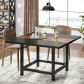 Dining Table, Rustic Square Kitchen Table for 4 Person, Customizable(Customized). 