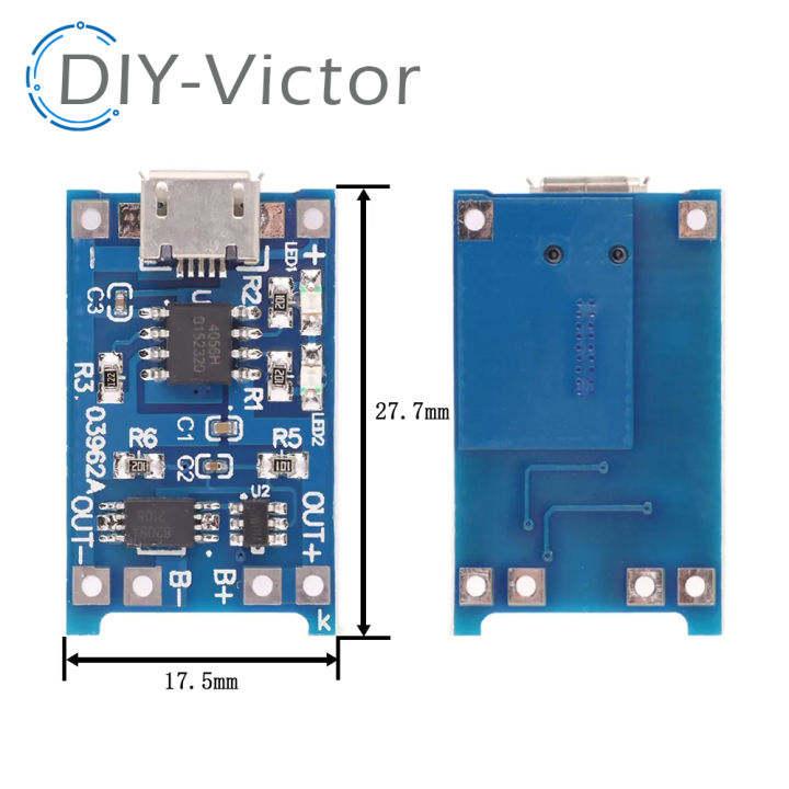 10Pcs%20TP4056%20TC4056%205V%20Type-C%20Micro%20USB%201A%2018650%20With%20Protection%20Charger%20Lithium%20Battery%20Charging%20Board%20for%20Arduino%20Diy%20Kit%20-%20Image%204
