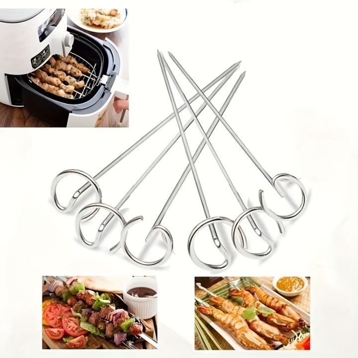 10pcs%20Air%20Fryer%20Oven,%20Vertical%20Grill,%20Skewer%20Grill,%20Universal%20Accessories,%20Food%20Grade%20304%20Stainless%20Steel%20Special%20Baking%20Needle%20-%20Image%203