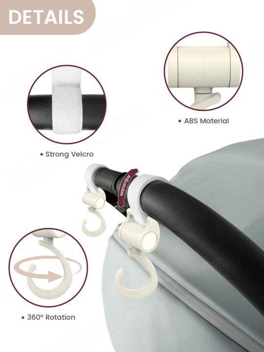 Multipurpose%20Stroller%20Hook%20with%20360%C2%B0%20Swivel,%20Heavy-Duty%20Clip%20for%20Bags%20on%20Most%20Carriers%20&%20Carts%20-%20Image%203