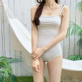 Korean-style one-piece swimsuit women fashion Swimwear bikini white peach swimsuit cute swimsuit. 