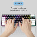 MageGee TS91 60% Compact Wired Keyboard 61 Keys RGB Backlight Small Portable Office Computer Membrane Keyboard For Windows PC. 