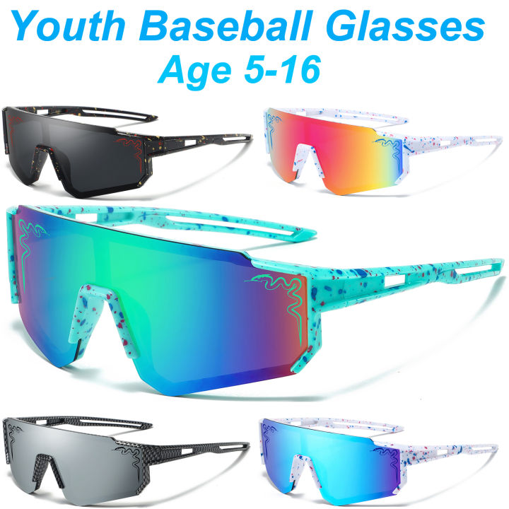 Youth Baseball Sunglasses UV400 Outdoor Kids Boys Girls Young Men Women Cycling Glasses Mtb Bike Bicycle Sport Eyewear
