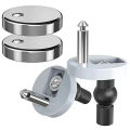 2Pcs Toilet Seat Hinges Top Fix Hinge Pack Mountings Replacement Release Quick Screws For Toilet Bathroom Furniture Accessories.
