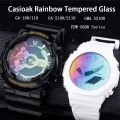 Casioak Rainbow Tempered Glass Screen Protector For G shock GA2100 Watch Protective Film GA2110 GA110 GA100 Watch Anti-Scratch. 