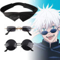 Satoru Gojo Cosplay Patch Glasses Anime Jujutsu Kaisen Cosplay Accessories Gojo Half Face Mask Masquerade Halloween Party Custom. 