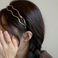 2PCS Fashionable Women's Gold Metal Wave Hairbands, Curved Headbands, Geometric Thin Headbands - Suitable for Daily Wear & Parti.
