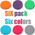 6 Pack Silicone Soda Lid Beverage Can Cover Beer Bottle Caps Juice Can Topper Reusable Coke Can Saver 6 Color Can Stopper. 