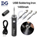 1400mah USB Soldering Iron Wireless Charging Electric Solder Iron Fast Charging Rechargeable Portable Repair Welding Tools. 