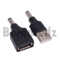 BolantedzUSB A To 5.5*2.1mm DC Jack Adapter Connector for Router Mini Fan Speaker DC 5.5x2.1mm Male to USB Power Plug Converter.
