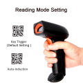 Handheld QR Code Scanner 1D 2D Wired Barcode Scanner or Wireless Bar code Scanner or Bluetooth Code Reader for PDF417 DataMatrix. 
