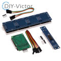 MAX7219 LED Microcontroller 4 In one Display with 5P Line Module 5V Operating Voltage for Arduino DIY 8x8 Dot Matrix Common. 