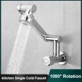 360° Rotation Chrome Kitchen Faucet Sink Basin Wall Mounted Single Cold Water Tap Bathroom Faucet Single Hole Kitchen Faucets. 