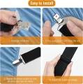 4PCS Adjustable Bed Sheet Holder for Sheets Mattress Covers Sofa Cushion Covers Sheet Clips Sheet Clips Sheet Frame Fasteners. 