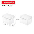 2/4PCS Small Semi-Transparent Plastic Cards Cases Folder Matte Flip-Top Jewelry Box Accessories Storage Organize Packaging Boxes.