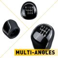 5/6 Speed Gear Shift Knob for FORD Mondeo Mk4 S-Max C-Max Focus Mk2 Kuga Leather Shifter Lever Arm Headball Car Accessories.