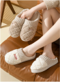 Women's Casual Home Slippers Soft Bottom Plush Slippers Anti-slip Thermal Slippers Indoor Winter Men's Fashion Casual Flats Slip.