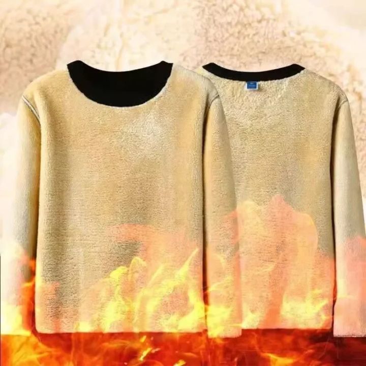 Men's%20Autumn%20Winter%20Fleece%20Lined%20Warm%20Top%20Korean%20Fashionable%20Long%20Sleeved%20Base%20Shirt%20Plush%20Casual%20Warm%20Underwear%20T-shirt%20-%20Image%202