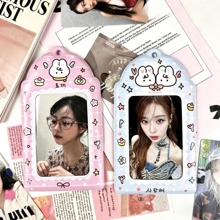 2pcs%20Cute%20Bunny%20PVC%20Photocard%20Holder%20%20Photo%20Card%20Protector%20-%20Image%203