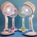 New Rechargeable Folding Table Fan with Led Light. 