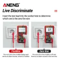 ANENG M118A Digital Mini Multimeter Tester Auto Mmultimetro True Rms Tranistor Meter with NCV Data Hold 6000counts Flashlight. 