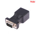 1PC DB9 RS232 Male/Female To RJ45 Female Adapter COM Port to LAN Ethernet Port Converter. 