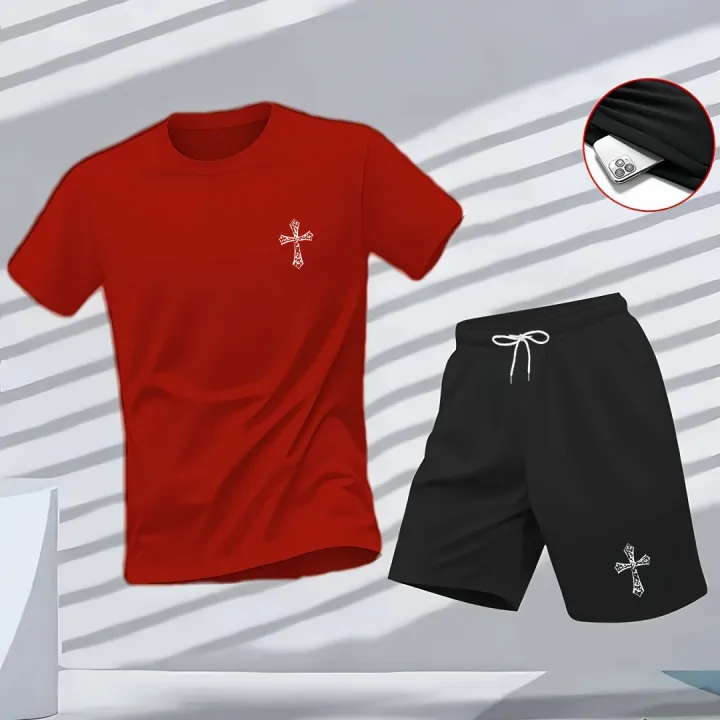 New%20High-Quality%20Men's%20Summer%20T-Shirt,%20Harajuku%20Summer%20Hip-Hop%20Men's%20Fitness%20and%20Sports%20Round-Neck%20Top%20and%20Shorts%20Set,%20Fashionab%20-%20Image%202