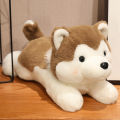 30/40CM Cute Husky Dog Plush Toy Stuffed Animal Soft Kawaii Lying Brown Pet Puppy Pillow Doll Toys for Xmas . 