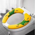 2Pc/set Reusable Warm Flannel Toilet Sticker Toilet Seat Covers Washable Toilet Seat Filling Bathroom Mat Seat Cover Universal.