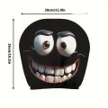 2pcs Smiley Face Printed Car Pillowcase Soft Comfortable Decorative Cushion Cover Auto Seat Headrest Washable Polyester Fabric. 
