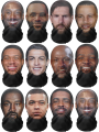 New 3D Printed Kanye Mask Elastic Mesh Full Face Mask for Men Women Cosplay Headwear Hip Hop Fashion Balaclava Hood Hat Headg. 