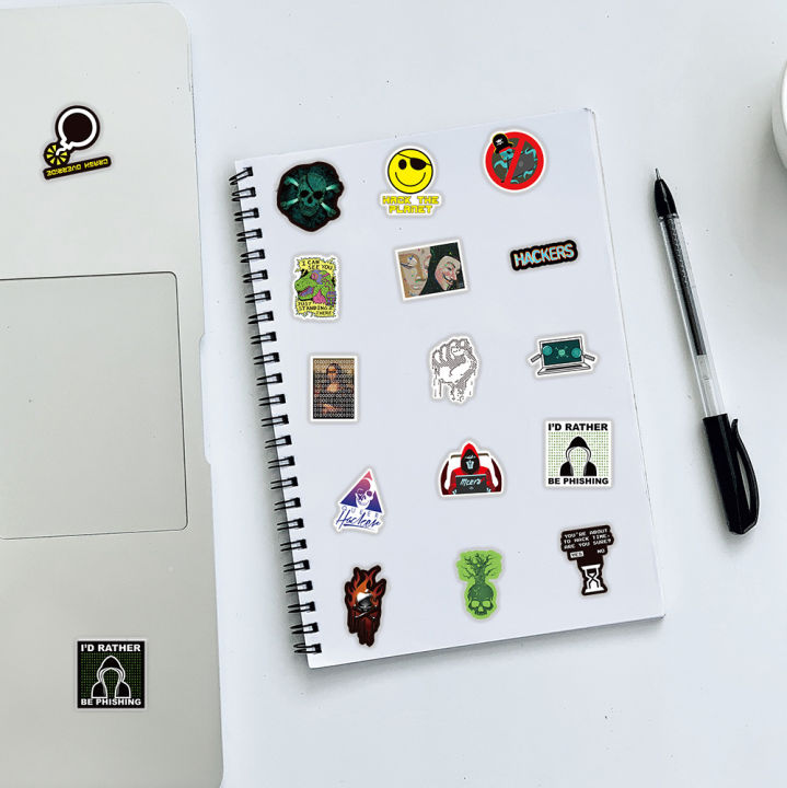 50PCS%20Funny%20Network%20Hacker%20Programming%20Stickers%20Fun%20Cartoon%20IT%20Engineer%20Computer%20Sticker%20Luggage%20Laptop%20Guitar%20Phone%20Decals%20-%20Image%205