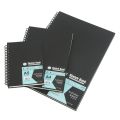 Keep Smiling Professional Sketchbook - A3, A4, A5 Sizes, 80 Sheets, 100 Gram Fine Grain Paper for Sketching & Drawing - Hardback Spiral Sketchbook. 