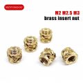 50/100pcs M1.6 M2 M2.5 M3 M4 Solid Brass Copper Embed Insert Nut for Hot Melt Heat Injection Molding Double Twill Knurled Thread. 