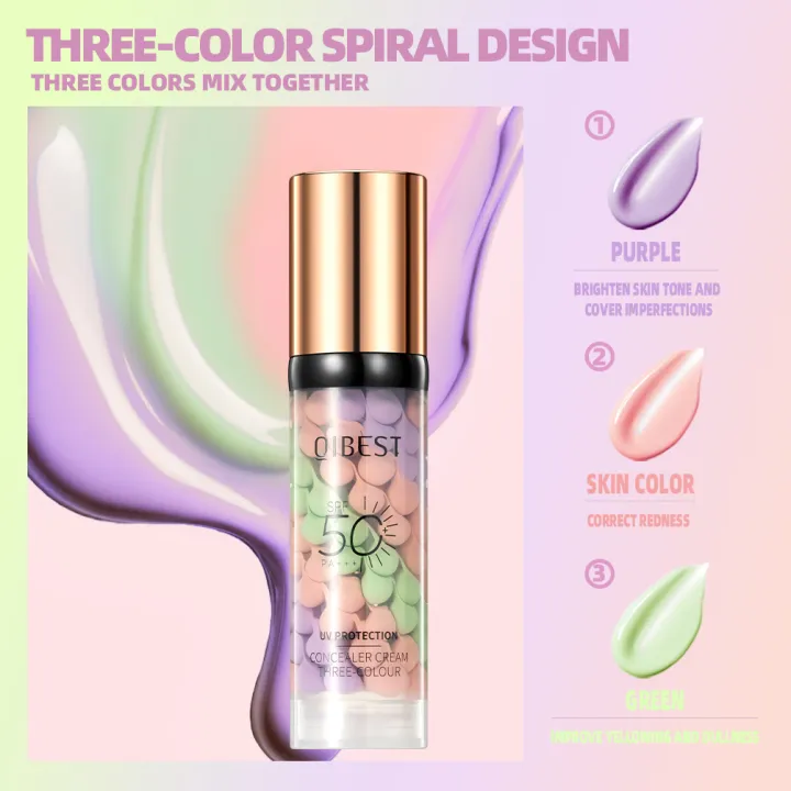 Qibest%20Three%20Color%20Press%20Release%20Cream%20Concealer%20Isolate%20Makeup%20Facial%20Base%20Brightening%20Cream%20Liquid%20Concealer%20Face%20Primer%20-%20Image%203