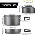 Camping Cookware Set Aluminum Nonstick Portable Outdoor Tableware  Kettle Pot Cookset Cooking Pan Bowl for Hiking BBQ Picnic. 