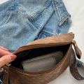 Stylish Hobo Solid Color Satchel Luxury Designer Chest Bag Women's PU Leather Waist Bags Wide Strap Fashion Fanny Shoulder Pack.