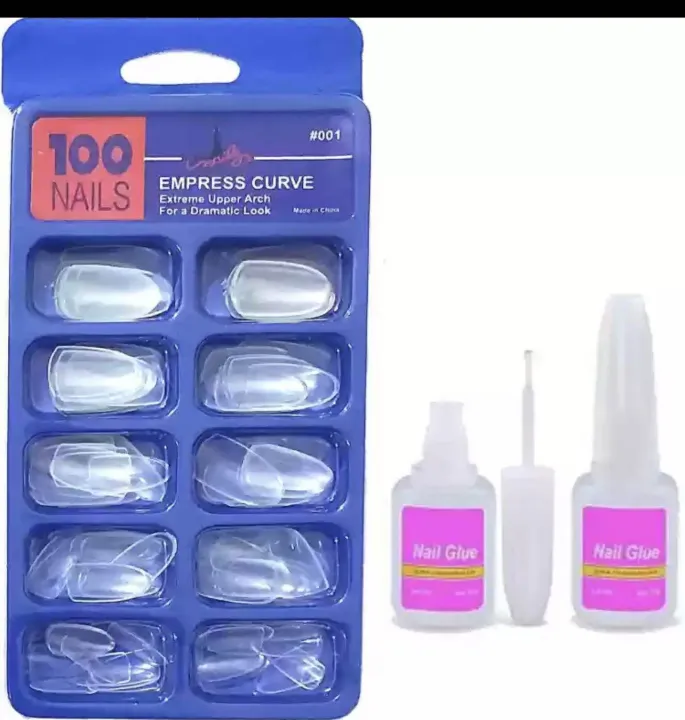 Transparent%20100%20Pcs%20Fake%20Nails%20With%20Glue%20For%20Women%20-%20Image%205