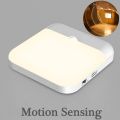 Motion Sensor Led Light Usb Charging Square Lamp for Bedroom Kitchen Stair Hallway Wardrobe Cupboard Lighting. 