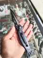 Custom handmade stainless steel powder cotead pocket knife for sale. 