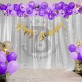 pack of 80 pcs Happy Birthday Decorations For Girls Kit Butterfly Theme Combo - 80Pcs Birthday Decoration for Girls, Purple Theme Decor Items Set/ Purple Balloons for Birthday Decoration. 