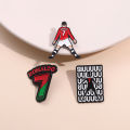 Cartoon Football Player Character Enamel Pins Number 7 Creative Brooches Backpack Lapel Badge Accessory Gift for Fans Friends.