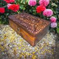 Best Wooden Jewellery Boxes - Pure Wood Jewellery Box - Pakistan Landmarks Jewellery/Stationery Box - Wooden Hand Curved Case - Minar-e-Pakistan, Bab-e-Khyber, Leaf Design Case. 