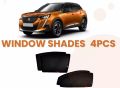 Peugeot 2008 Sunshades/Side Window Curtains with Logo 4 Pcs Set Premium Quality. 